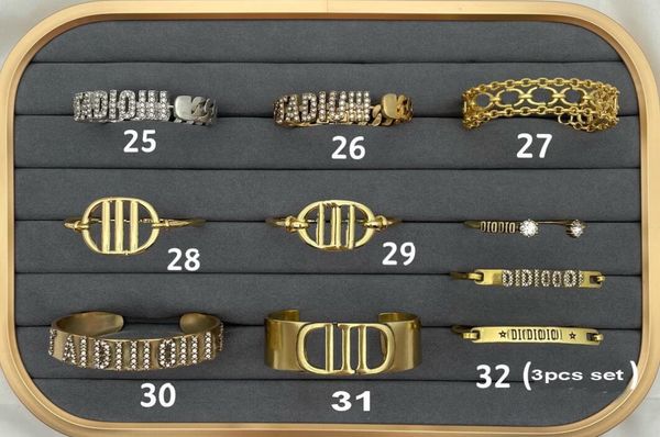 

designer jewelry bangle 3 in 1 bracelets micro inlays diamonds vintage gold copper woman's metal non-fading open bracelet festive party, Black