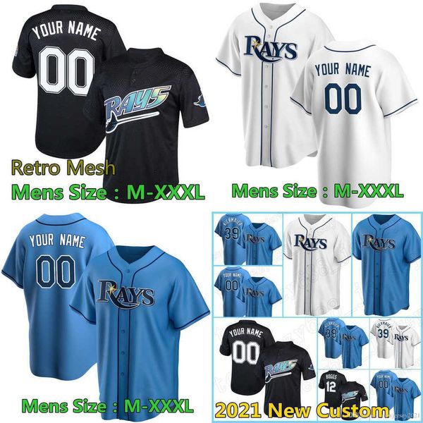 

wade boggs kevin baseball jerseys kiermaier custom blake snell baseball brandon lowe jersey bay charlie morton tampa austin meadows, Blue;black
