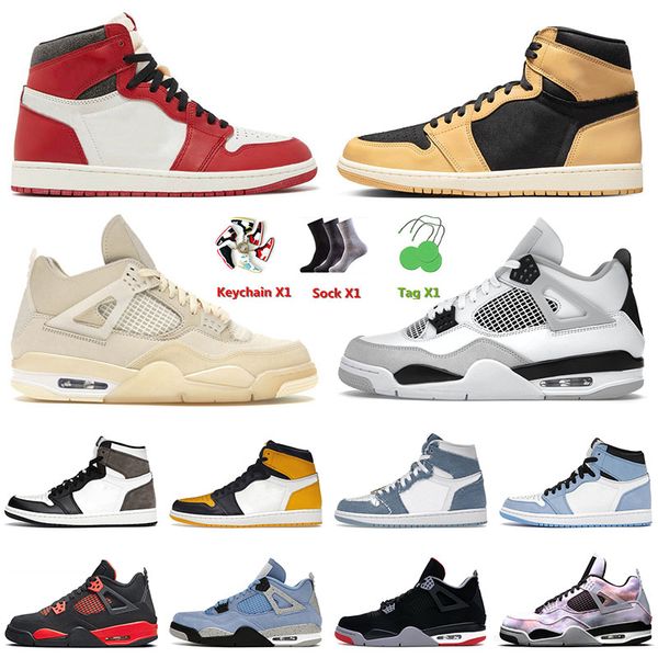 

2022 arrival men basketball shoes 1 1s og jumpman 4 4s lost found military black j4 j1 dark mocha white mens women sports