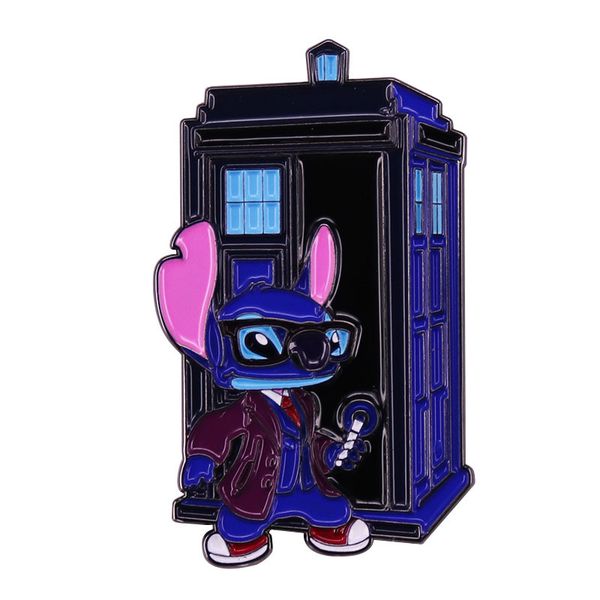 

enamel pin lapel pins for backpacks brooches on clothes women's brooch cute jewelry manga christmas gift anime accessorie, Blue