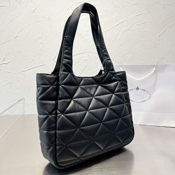 

totes shopping bag handbags large capacity tote shoulder bags handbag purse genuine leather crossbody pattern of triangles super soft fashio