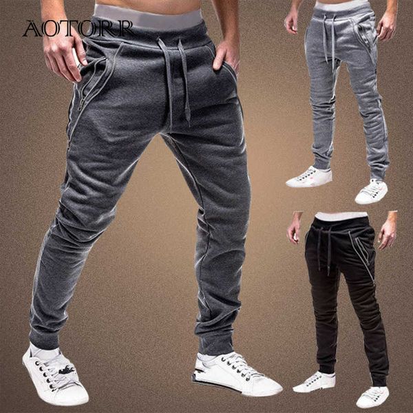 

men's pants mens casual joggers fitness men sportswear sweatpants tracksuit bottoms skinny pencil trousers black gyms track pant g22092