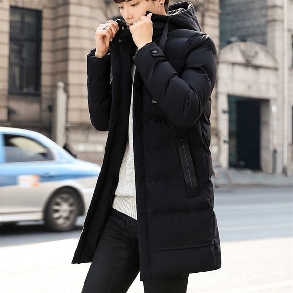 

mens down parkas arrival long parkas jackets korean style classocal solid thick warm winter with hooded wondproof casual slim zipper coat 22, Black