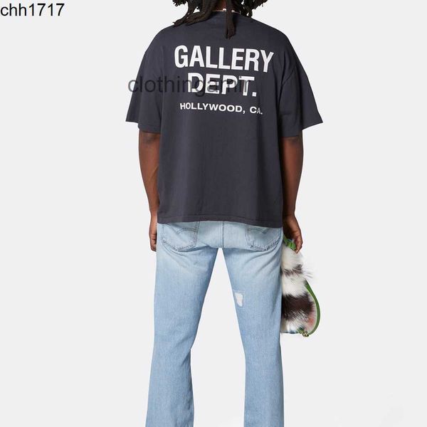 

high gallerysdepts designer t shirts street letter print men's loose round neck short sleeve women's t-shirt, White;black