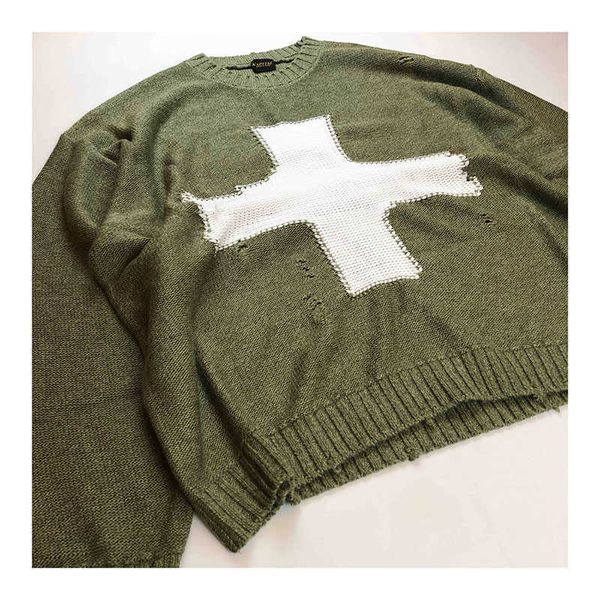 

men's sweaters kapital cross sweater oversized hip hop men women 1 1 kapital knit pullover t220928, White;black