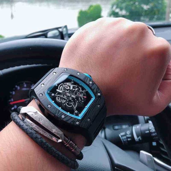 

luxury automatic mechanical watch richa milles mens rm035 fully movement sapphire mirror rubber band es