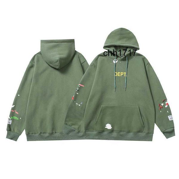 

men's hoodies sweatshirts trendy galleryes dept hand-painted speckled print ins hoodie for male female lovers8, Black