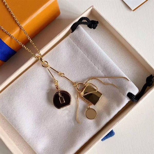

luxury designer fashion pendant necklaces for man woman necklace jewelry highly quality309d, Black