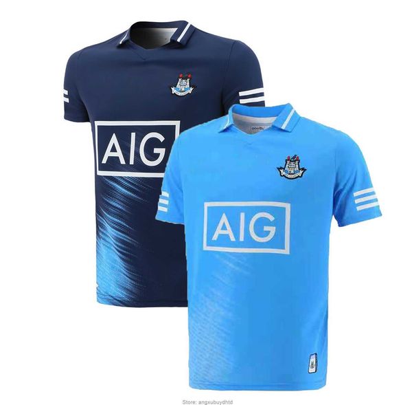 

2021 ireland dublin gaa men's jersey rugby jersey sport shirt s-5xl, White;black