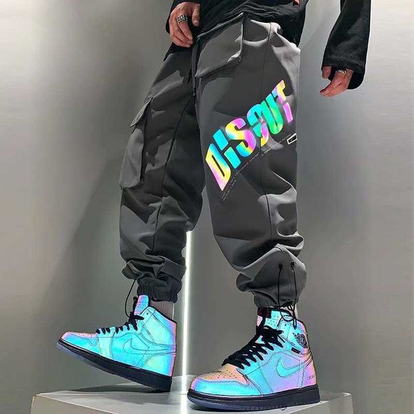 

men's pants mens casual cargo black harem loose trousers streetwear pantn homme g220929