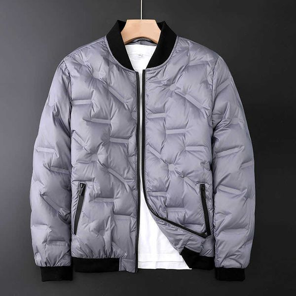 

men's down parkas 2022 new winter lightweight warm fashion down jacket youth popular handsome baseball collar g220930, Black