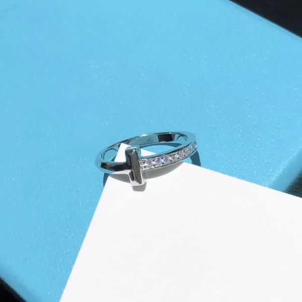 

luxurys fashion designers women double-layer full diamond ring shows temperament light simple exquisite personalized and versatile, Silver