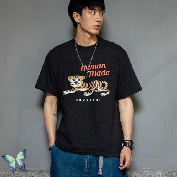 

men's t-shirts collection summer human made t shirt men women tiger human made t-shirt humanmade tees t221006, White;black