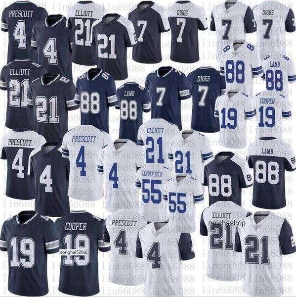 

jersey men football 4 dak prescott 21 ezekiel elliott 11 micah parsons leighton vander esch 19 amari cooper 88 ceedee lamb 7 trevon diggs st, Black;red