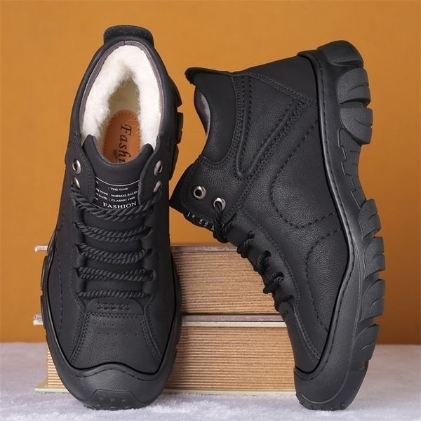 

boots snow protective and wearresistant sole man warm comfortable winter walking 220930, Black
