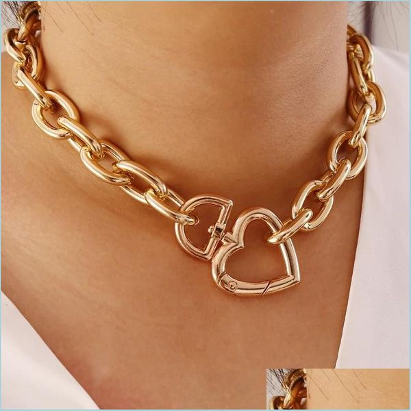 

pendant necklaces fashion gold color necklace for women bijoux heart choker long pendants necklaces 2022 geometric vintage j vipjewel dhjef, Silver