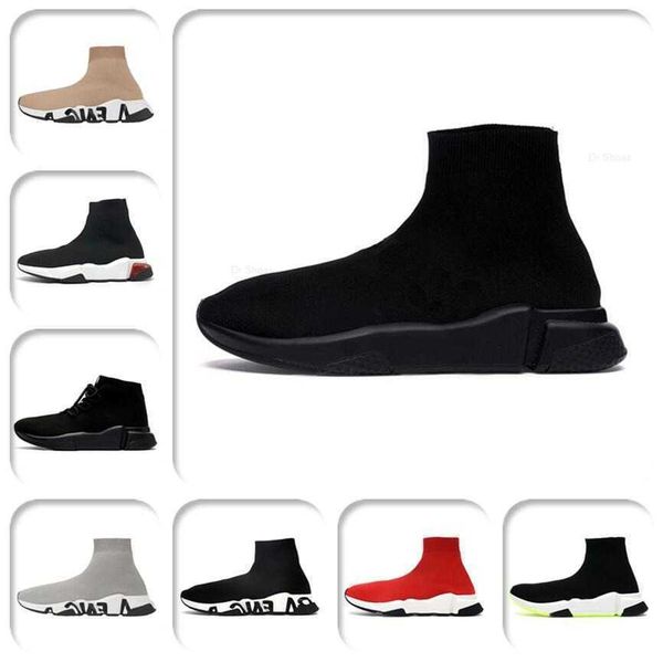 

sock shoes designer sneakers casual trainers socks boots fashion black white beige red lace up clear sole tripler 2021 graffiti women