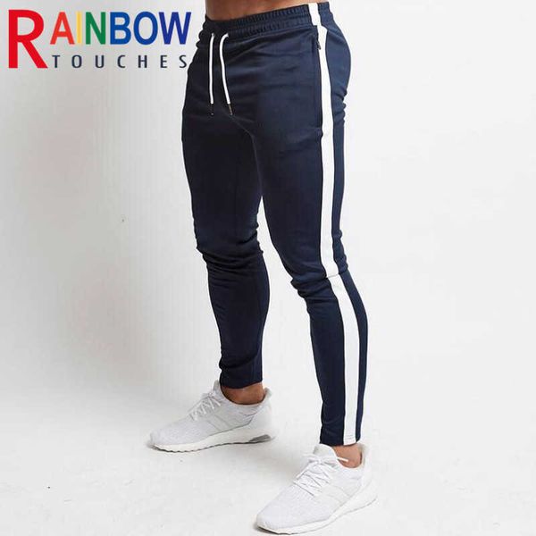

men's pants trousers fitness new slim stretch fabric blank design gym sport pencil outdoor sports track pant rainbowtouches g220929, Black