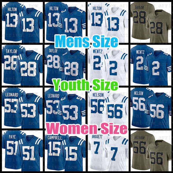 

michael pittman jr. matt ryan football jersey jonathan taylor quenton nelson darius leonard stephon gilmore alec pierce hilton parris campbe, Black;red