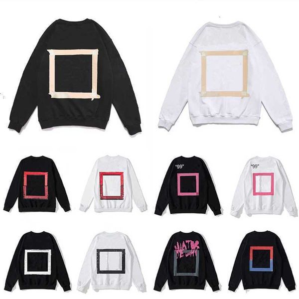 

2021 mens womens hoodies winter hip hop men offs streetwear letter hoodie man s designers hooded skateboards white hoody high street, Black