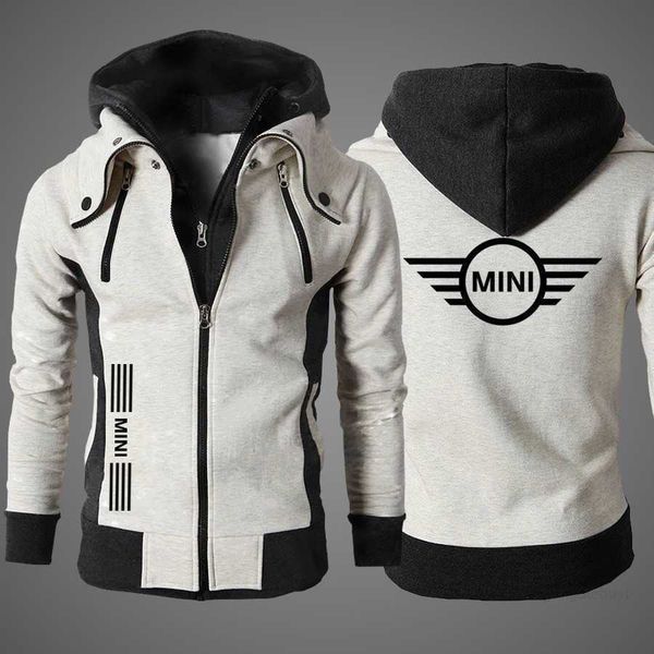 

2022 new bmw mini cooper men's clothing outdoor sweatshirt casual male jacket fleece hoodies quality sportswear harajuku outwear sweate, Black
