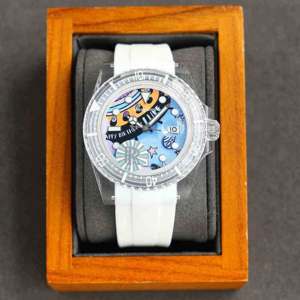 

superclone watch designer luxury mens mechanics richa milles wristwatch cute transparent case 8215 movement cartoon dial luminous scale cust, Slivery;brown