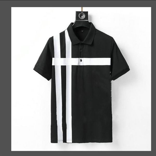 

2021 new summer embroidery cotton lapels mens designer t shirts fashionable and simple designer shirts size m-3xl238p, White;black