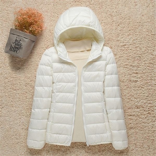 

womens down parkas down jacket women coat autumn winter spring jackets for warm quilted parka ladies and light female ultralight hooded 2209, Black