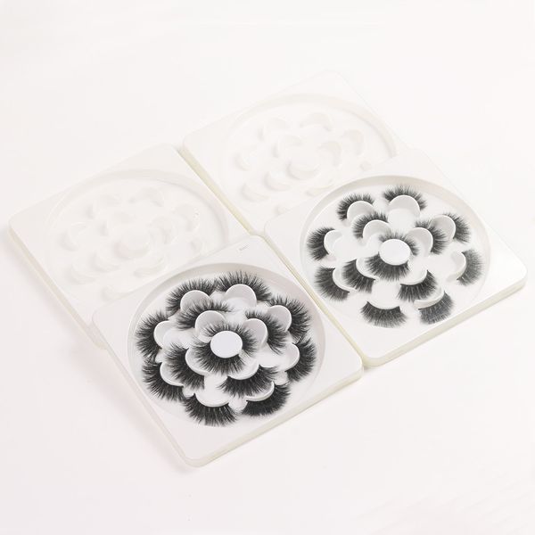 

7 pairs 3d mink eye lashes false eyelashes extensions handmade natural long