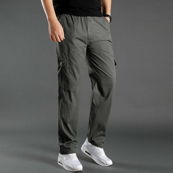 

men's pants mens fashion casual loose cotton pocket lace up g220929, Black