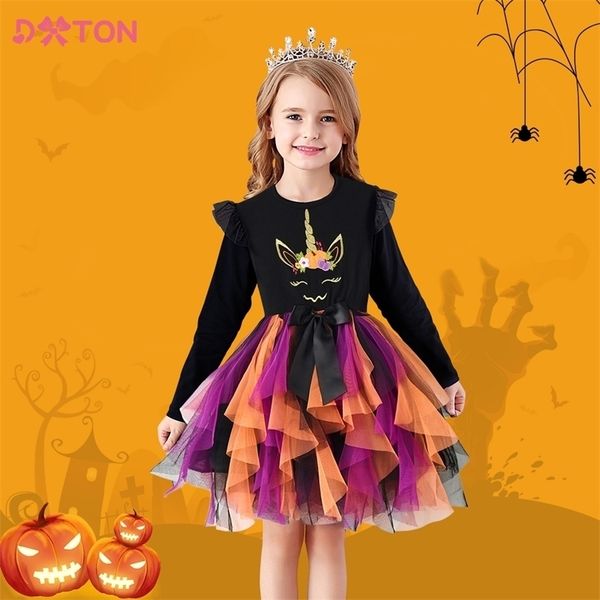 

girls dresses dxton girls halloween dress kids festival party princess dresses girls pumpkin cosplay costumes children clothing 312 years 22, Red;yellow