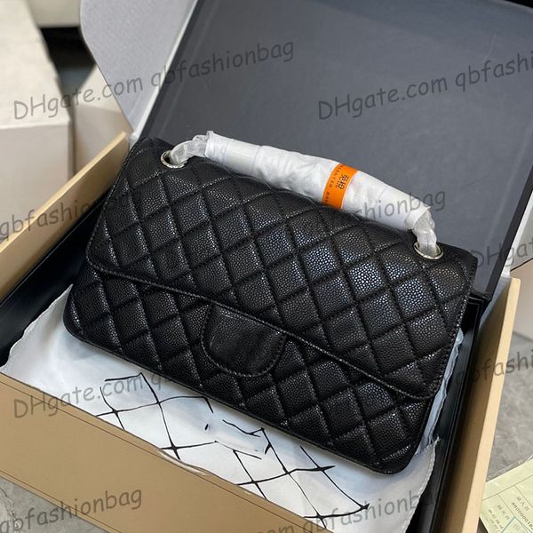 

designer channel bags for women black cc handbag leather chain slant shoulder clutch flap totes bag double letters solid hasp waist square s