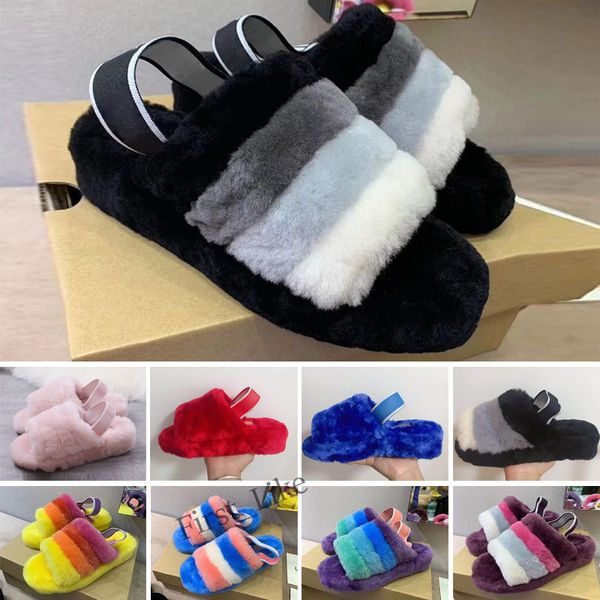 

winter indoor shoes fur cotton slippers sandals house full furry soft plush platform flats heel non slip designer shoes casual men women can
