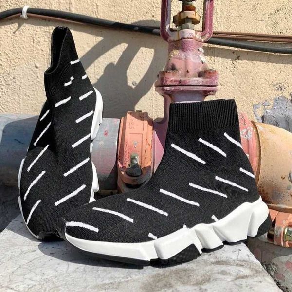 

sneakers 1.0 boots mens casual trainer shoes men balencigas shoe designer socks platform woman shiny knit speed 2.0 runner sneaker sock mast, Black