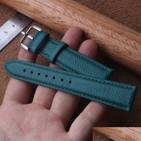 

watch bands green lizard pattern genuine leather watches band strap belt watchband sier clasp / buckle 14mm 16mm 18mm 20m watches2022 otwjw, Black;brown