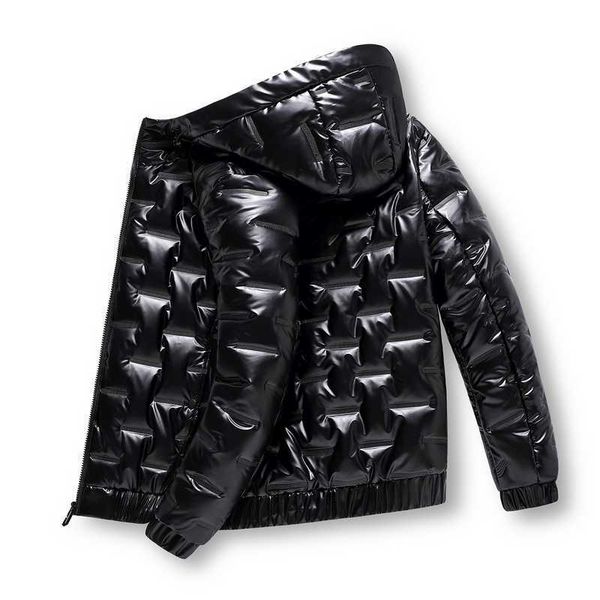 

men's down parkas 2022 autumn bubble padded clothes winter jackets bright parka thickened warm silver waterproof coats s-6xl g220930, Black