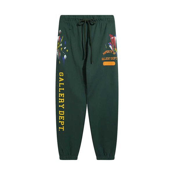 

pants fashion galleryes designer casual dept 2022ss autumn winter los angeles design letter printing ink splashing pant, Black