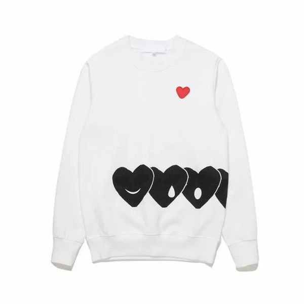 

play designer men's hoodies fashion heart badge sweatshirt trend cotton clothes tag complete hts, Black