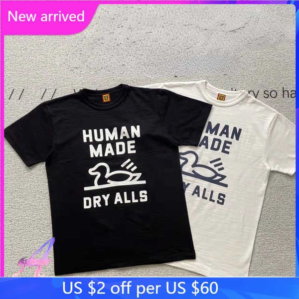 

men's t-shirts human made t-shirts for women oversized t shirt duck printing short sleeves men clothing t221006, White;black