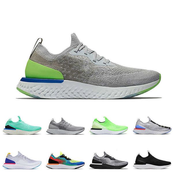 

wholesale 2022 epic react running shoes fly knit v1 v2 black white belgium royal green purple grey beige olive brown outdoor designer jordon