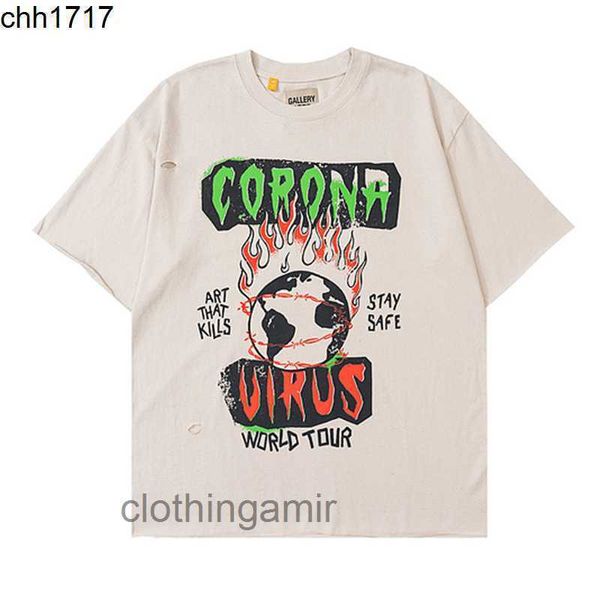 

mens t shirt designer gallerydepts gary atk vintage hole flame print short sleeve t-shirt, White;black