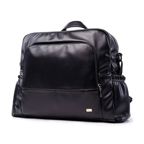 

diaper bags soboba waterproof black diaper bag smooth leather larege capacity nursing changing backpack for born baby with 2 straps 221006