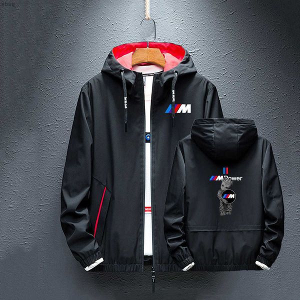 

hoodies men's hoodies sweatshirts 2022 bmw print hoodie jacket haraju, Black