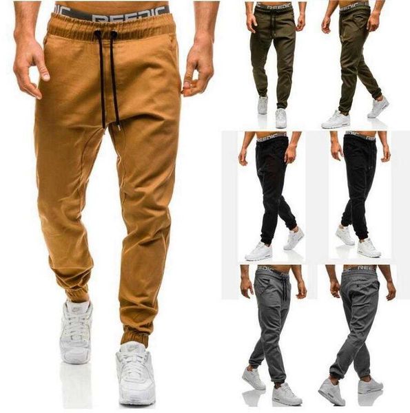 

men's pants zogaa new men elastic harem casual trousers g220929, Black