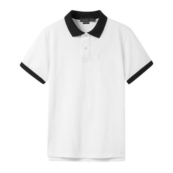 

disenador polos hombres solapa bordado manga corta verano 2023 nueva gama alta moda casual 100% algodon 4 s-2xl, White;black