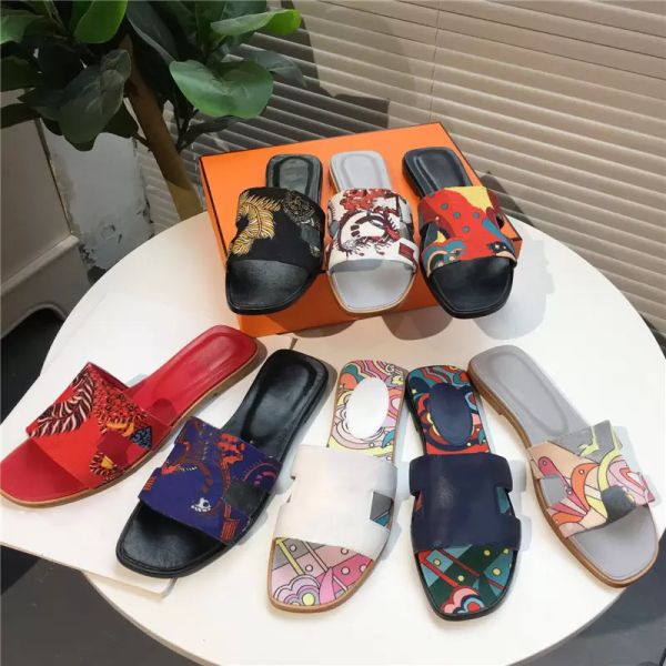 

designer women slippers real leather sandals flat flip flop slides summer ladies platform sandal outdoor beach party luxury slipper 35-43, Black