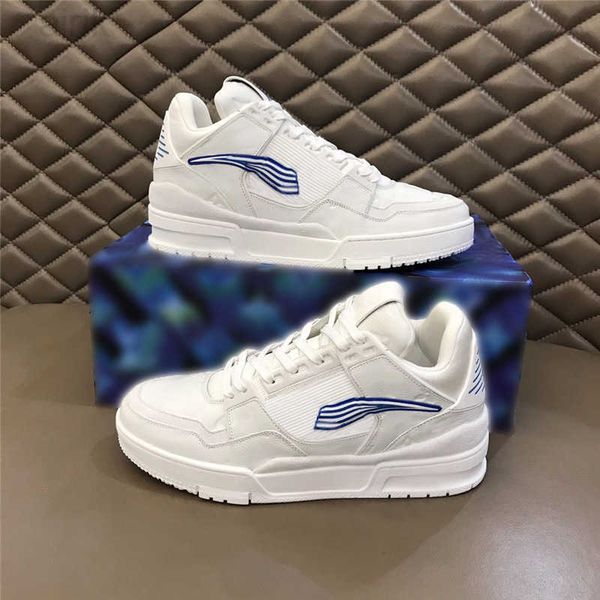 

2021 stylist men shoes high casual shoe suede calfskin leather runner trainers printing embossed grained platform lace up sneakers, Black