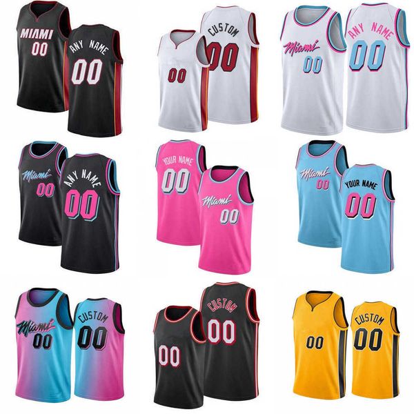 

basketball jerseys 75th custom mens womens youth miami''heat''2 gabe vincent 77 omer yurtseven 16 caleb martin dwyane 3, Black;red