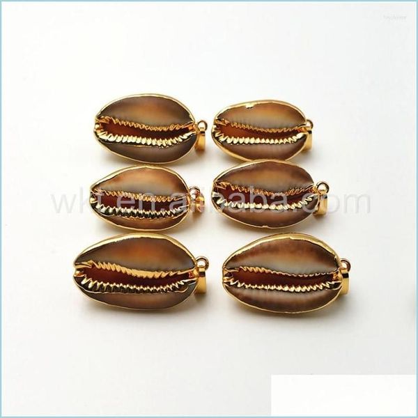 

pendant necklaces pendant necklaces wt-jp020 wholesale natural sea zebra cowrie charm 24k gold trim dipped gorgeous shell 2 bdegarden dh4vy, Silver
