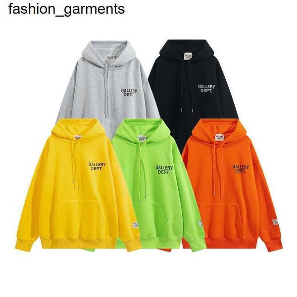 

designer men's hoodies sweatshirts new galery dept hooded pullover, Black